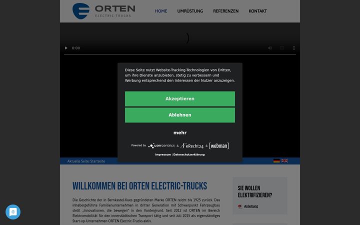 Screenshot di electric-trucks.de