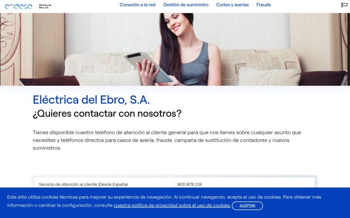 Captura de pantalla de electricadelebro.es