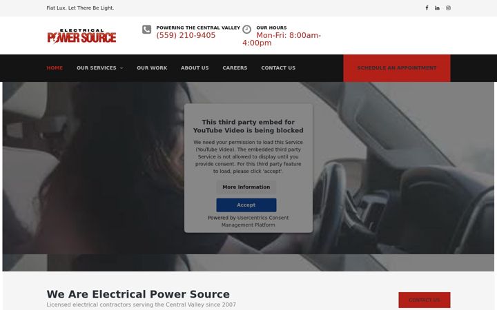 Screenshot of electricalpowersourceinc.com