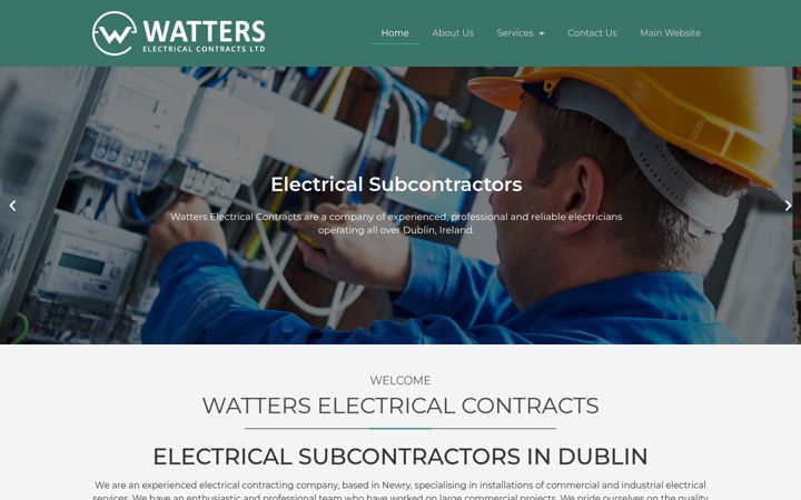 Screenshot of electricalsubcontractorsdublin.com