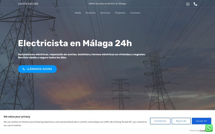 Skjámynd af electricamalaga.es