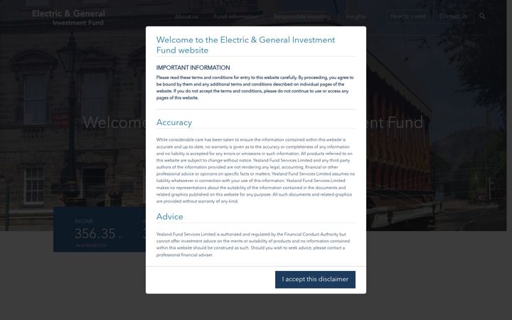 Screenshot of electricandgeneral.com