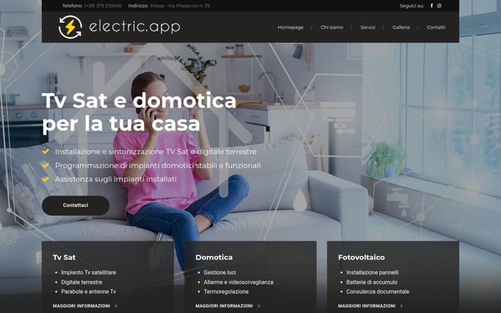 Captură de ecran a electricapp.it