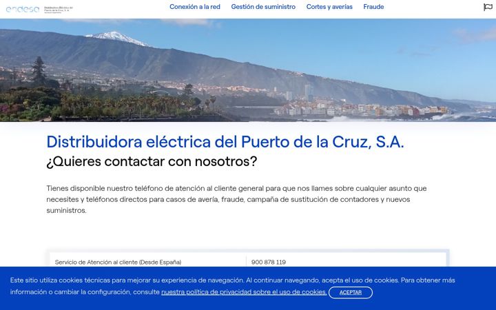 Screenshot of electricapuertodelacruz.com