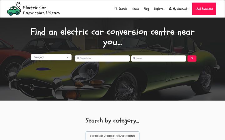 Screenshot of electriccarconversionuk.com