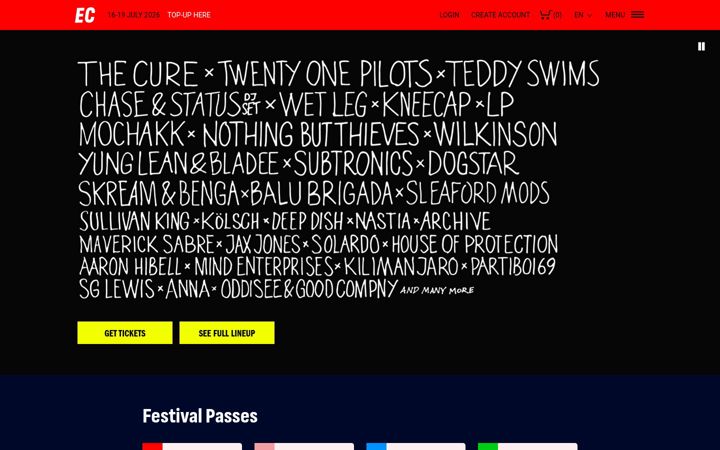 Screenshot di electriccastle.co.uk