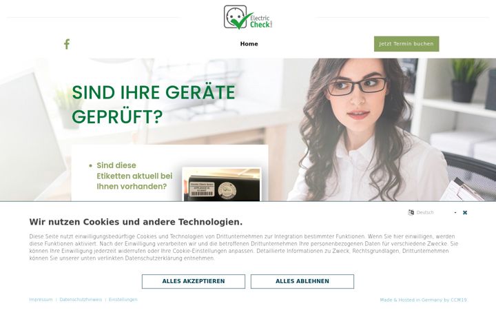 Ekraanipilt saidist electriccheck.de