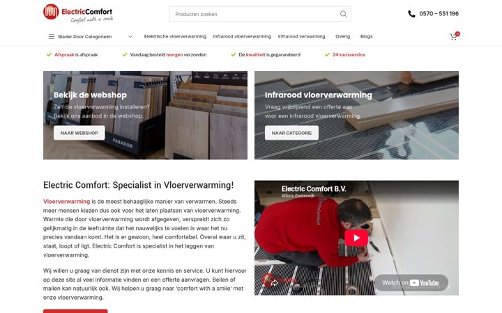 Skjámynd af electriccomfort.nl