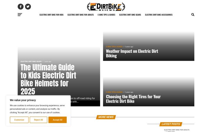 Screenshot of electricdirtbikereviews.com