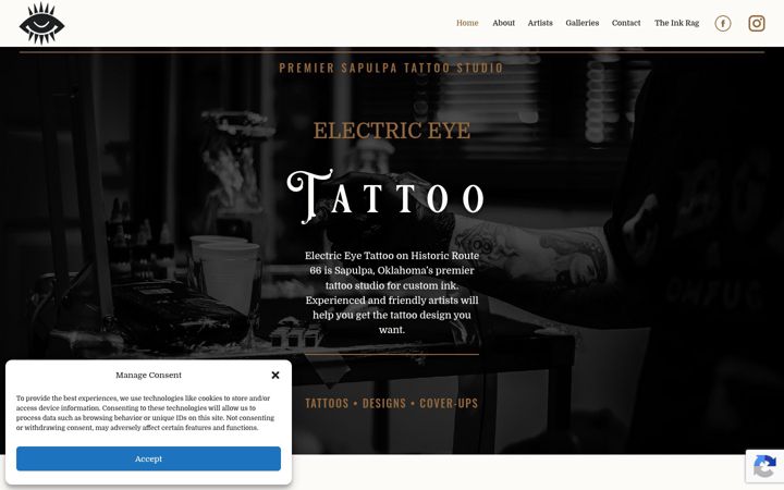Screenshot of electriceyetattoo66.com