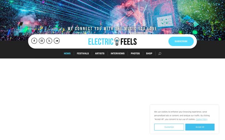 Screenshot of electricfeels.com