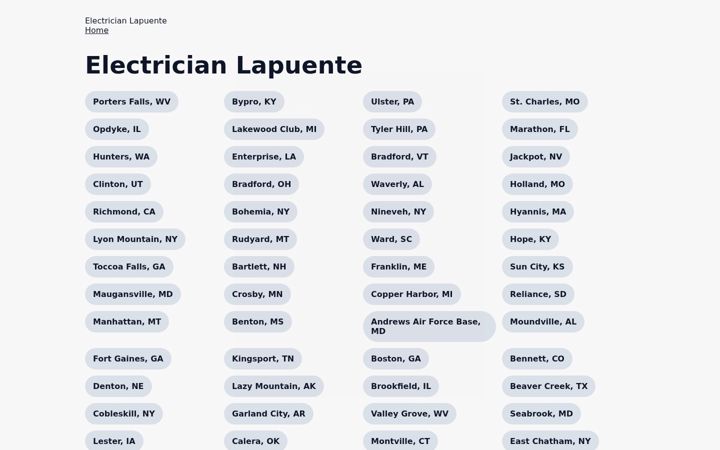 Screenshot von electricianlapuente.com