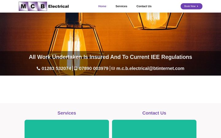 Skärmbild av electriciansinburtonupontrent.co.uk