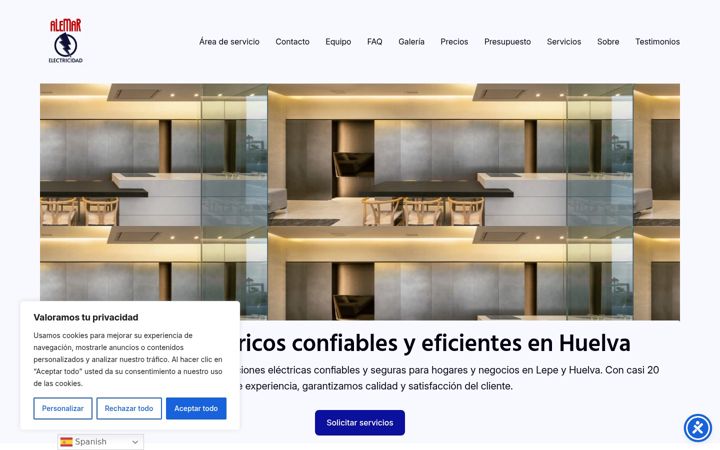 Screenshot of electricidadalemar.com