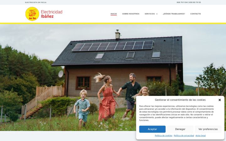 Screenshot of electricidadaltaybajatension.com