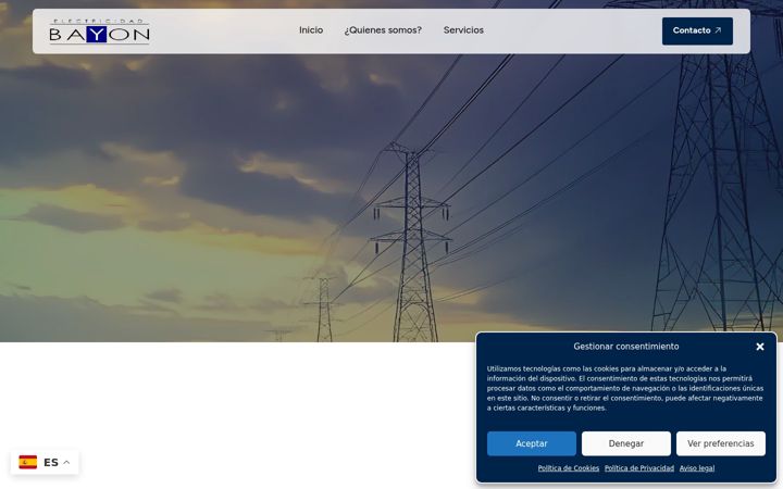 Skjámynd af electricidadbayon.es