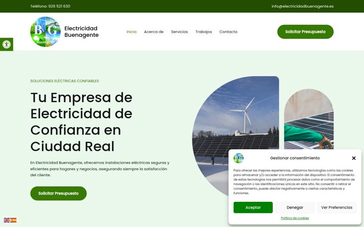 Skjámynd af electricidadbuenagente.es