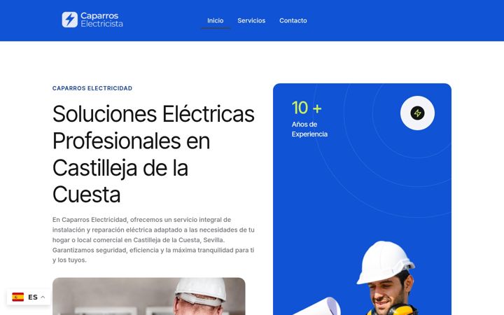 Skjámynd af electricidadcaparros.es
