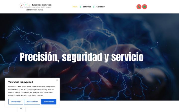 Screenshot of electricidadeusko.com