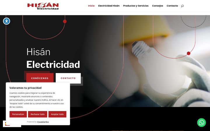Skjámynd af electricidadhisan.es