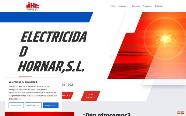 Screenshot of electricidadhornar.com