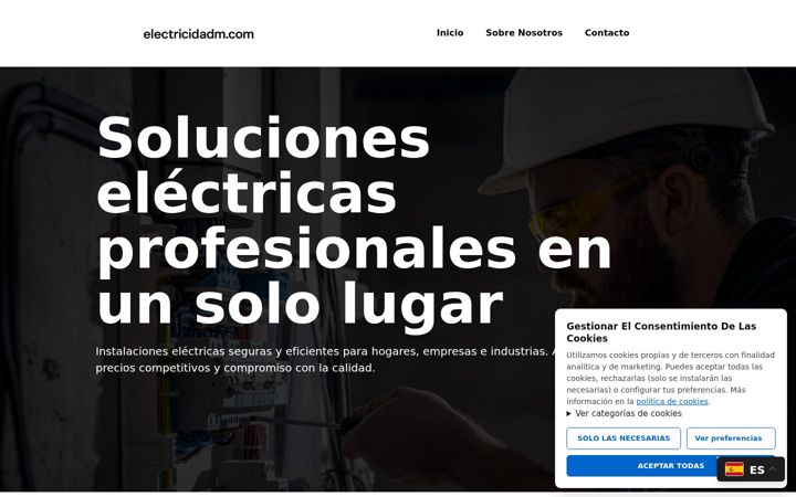 Screenshot of electricidadm.com