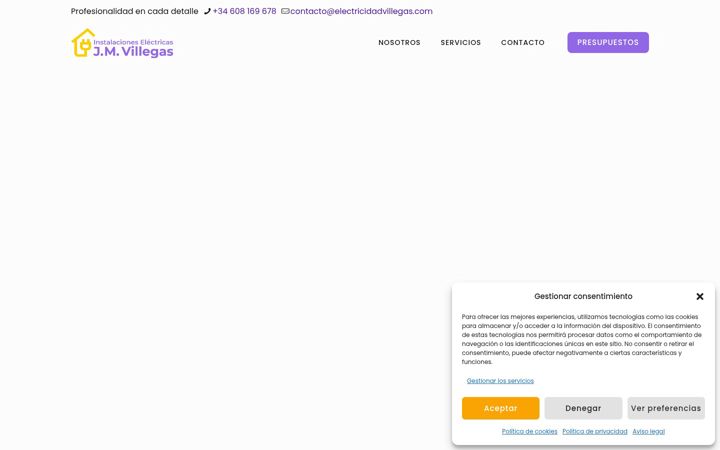 Screenshot of electricidadvillegas.com