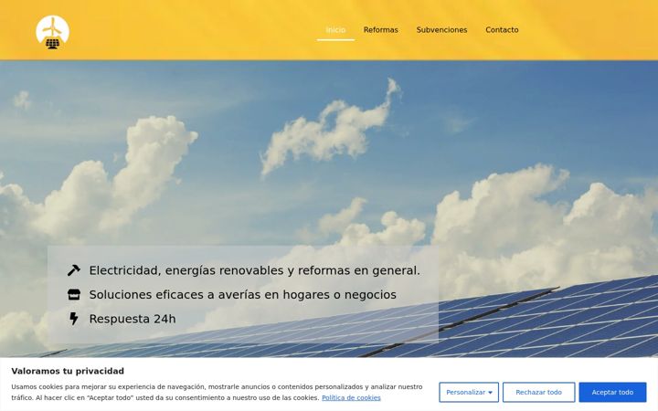 Screenshot of electricidadyreformaslanzarote.com