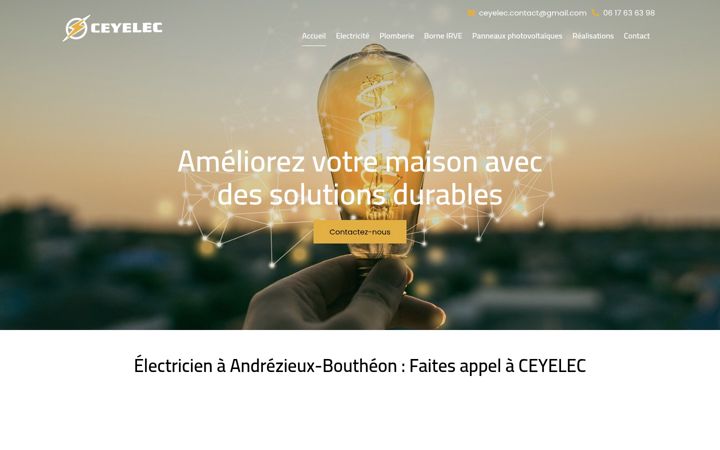 Captură de ecran a electricien-andrezieux.fr
