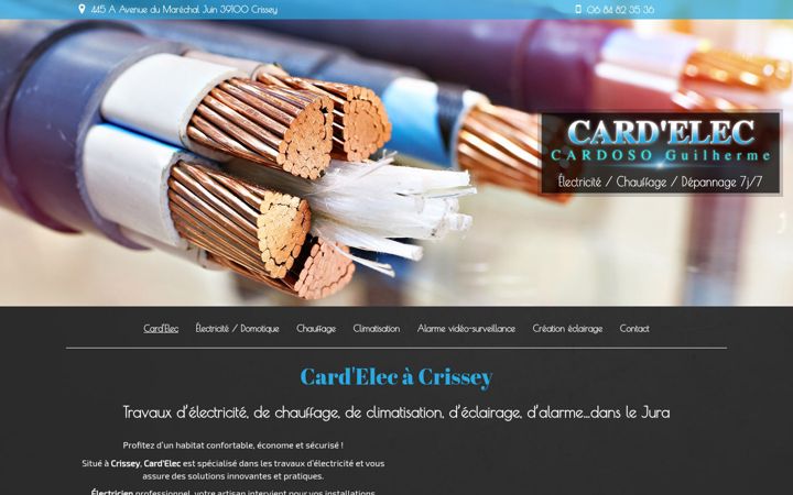Captură de ecran a electricien-dole.fr