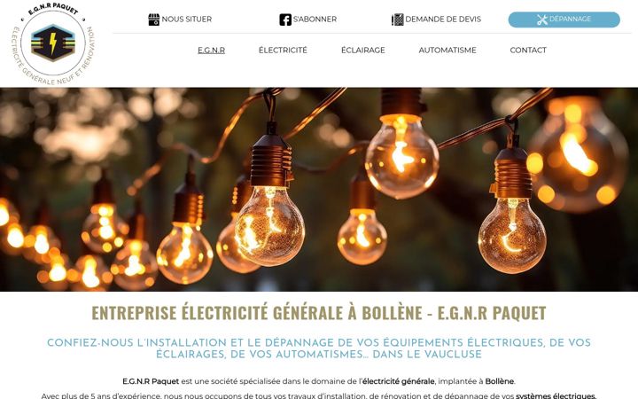 Snímek obrazovky electricien-egnr-paquet.fr