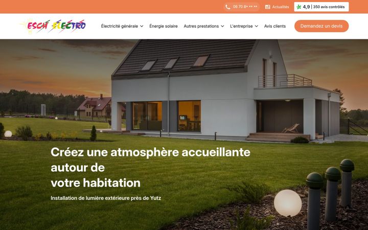 Screenshot of electricien-esch-electro.com