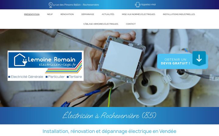 Snímek obrazovky electricien-lege.fr