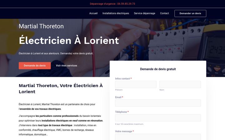 Snímek obrazovky electricien-lorient-martial-thoreton.fr