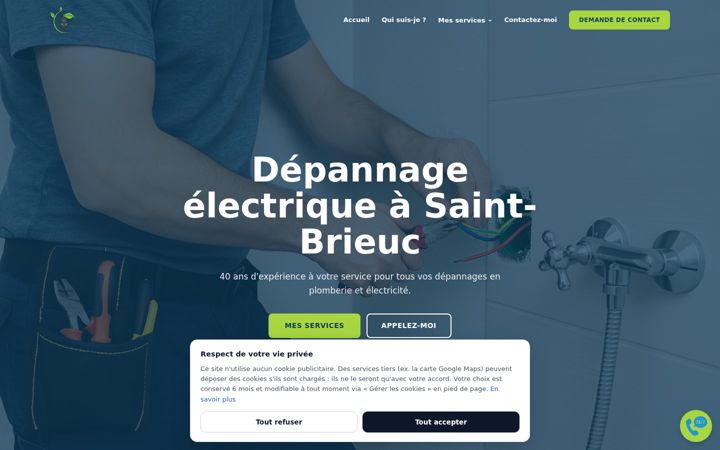 Screenshot stránky electricien-stbrieuc22.fr