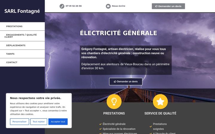 Screenshot stránky electricien-vieux-boucau.fr