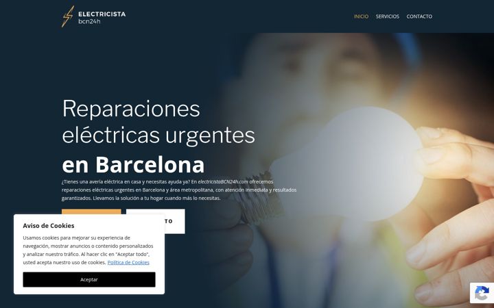 Screenshot of electricistabcn24h.com