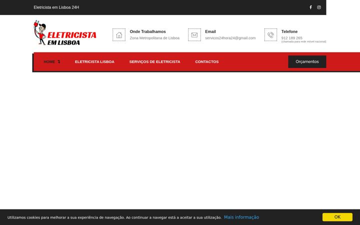 Ekrano kopija electricistaemlisboa.pt