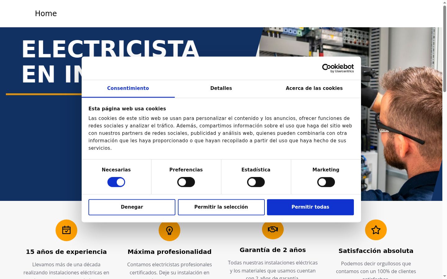 Sutikimo reklamjuostės, rodytos prieš bet kokią sąveiką, ekrano kopija