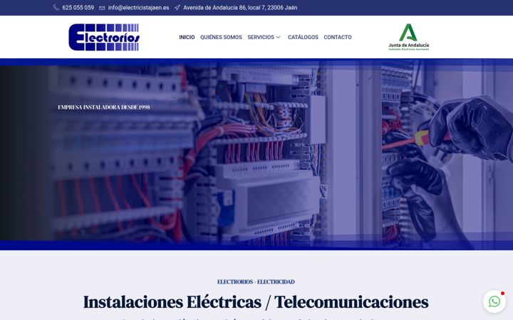 Posnetek zaslona electricistajaen.es