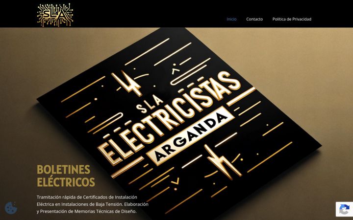 Screenshot of electricistasarganda.com