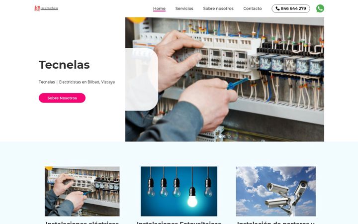 Skjermbilde av electricistasenbilbao.com.es