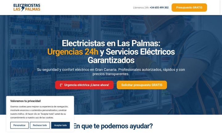 Skjermbilde av electricistaslaspalmas.es