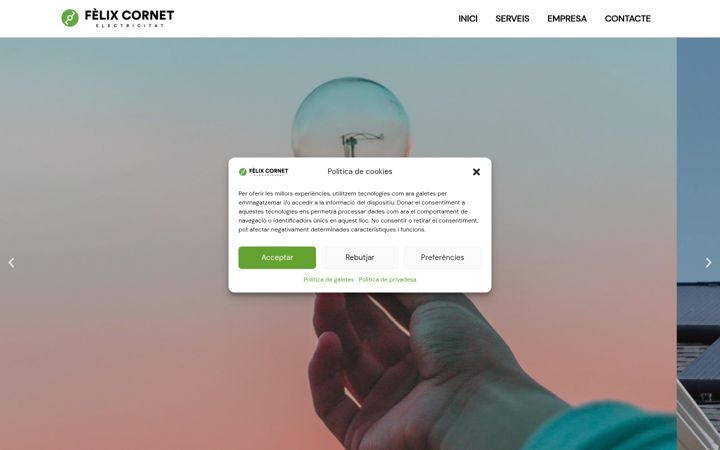 Screenshot of electricitatfelixcornet.com