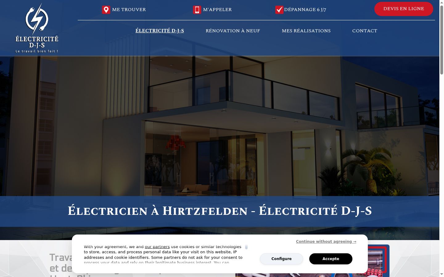 Screenshot des Einwilligungsbanners vor jeglicher Interaktion