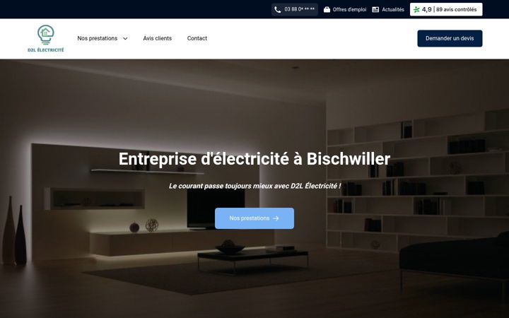 Captura de pantalla de electricite-d2l.fr