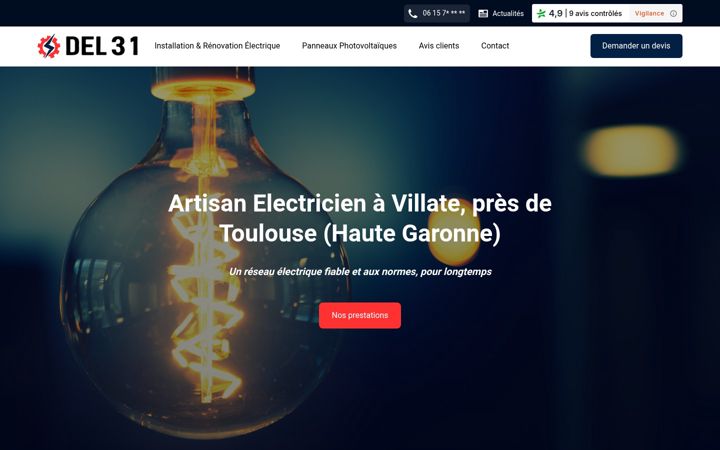 Captura de pantalla de electricite-del31.fr