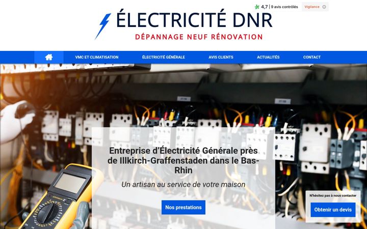 Captura de pantalla de electricite-dnr.fr