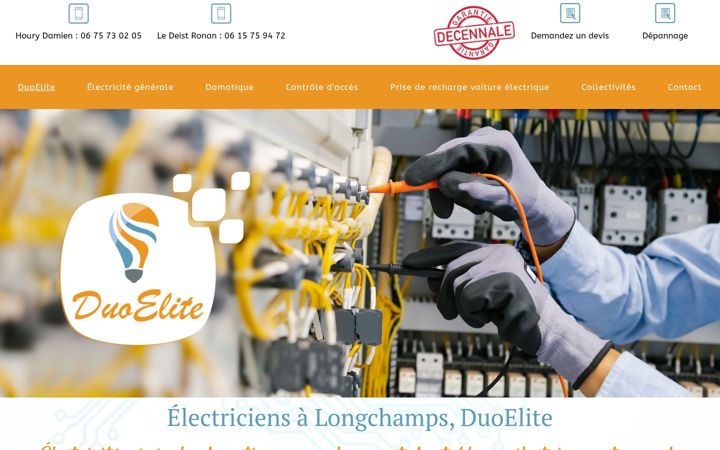 Captura de pantalla de electricite-duoelite.fr