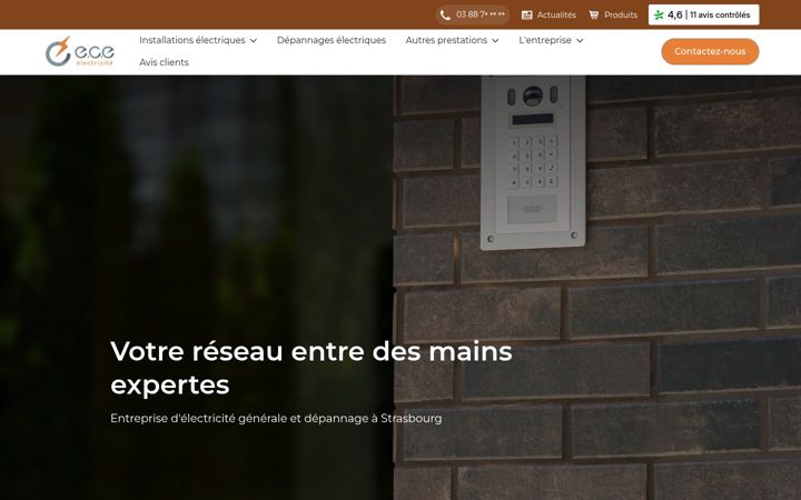 Captura de pantalla de electricite-ece.fr